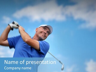 Sport Sky Golfer PowerPoint Template