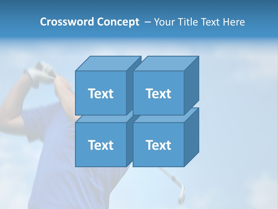 Sport Sky Golfer PowerPoint Template