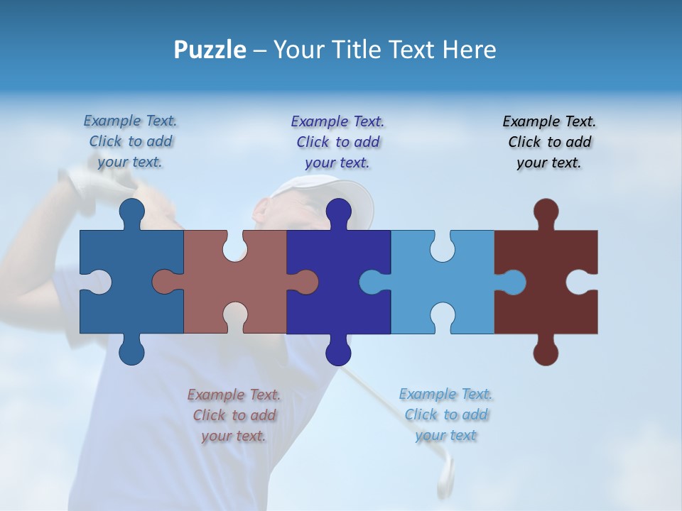 Sport Sky Golfer PowerPoint Template