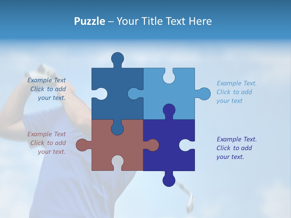 Sport Sky Golfer PowerPoint Template