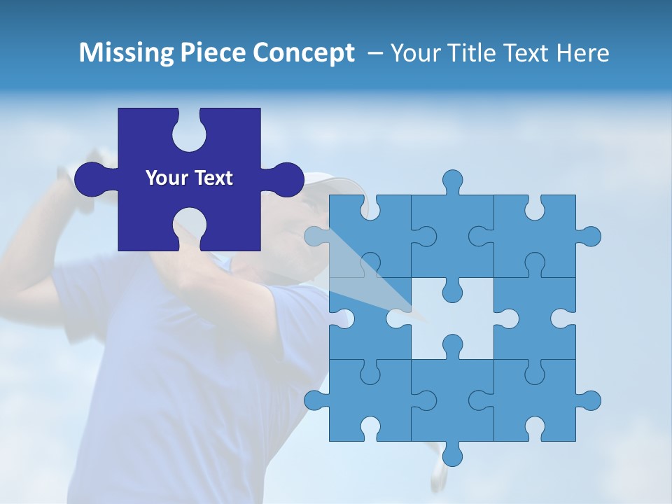 Sport Sky Golfer PowerPoint Template