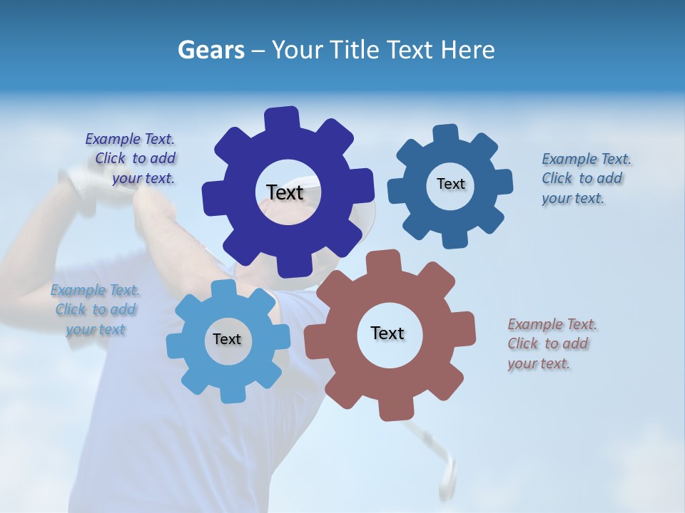 Sport Sky Golfer PowerPoint Template