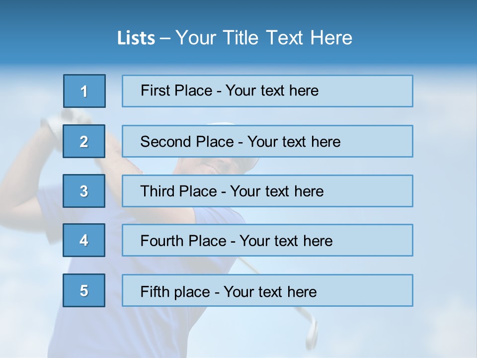 Sport Sky Golfer PowerPoint Template