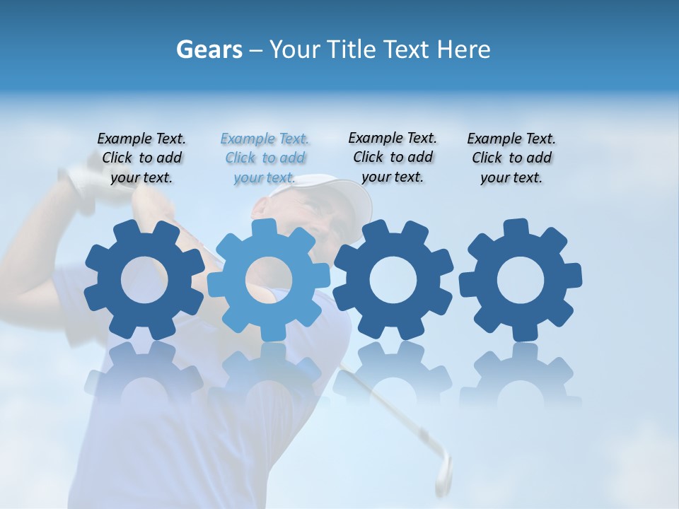 Sport Sky Golfer PowerPoint Template