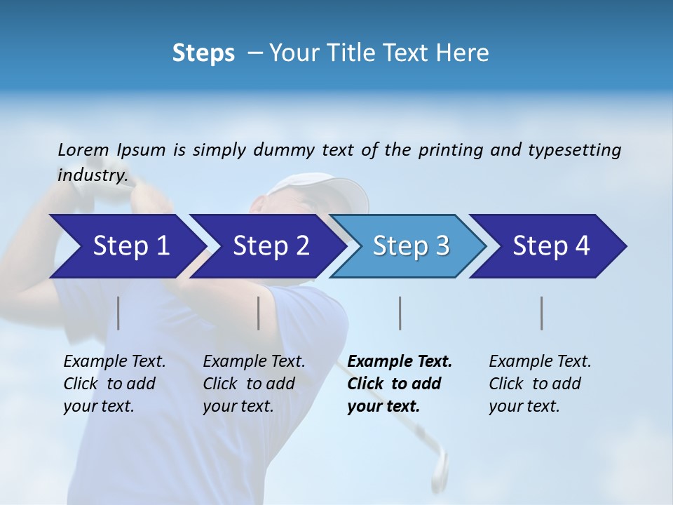 Sport Sky Golfer PowerPoint Template