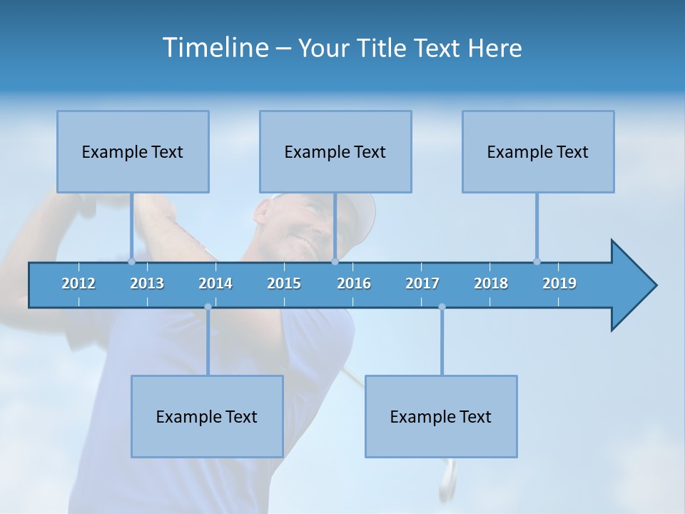 Sport Sky Golfer PowerPoint Template