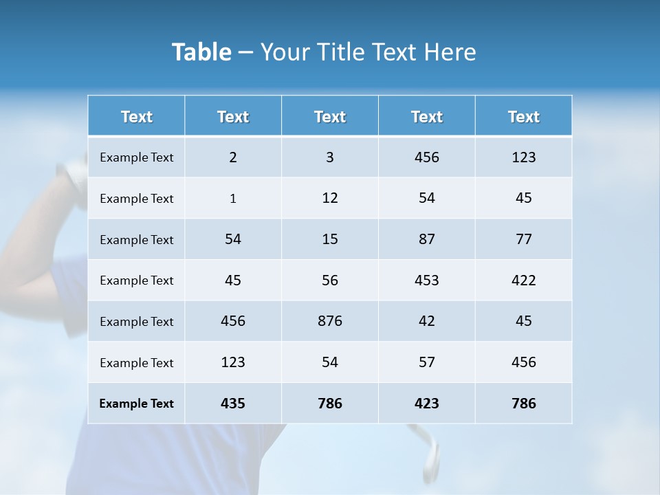 Sport Sky Golfer PowerPoint Template