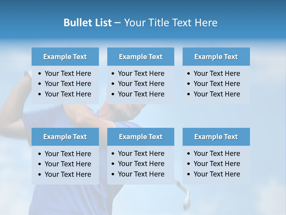 Sport Sky Golfer PowerPoint Template