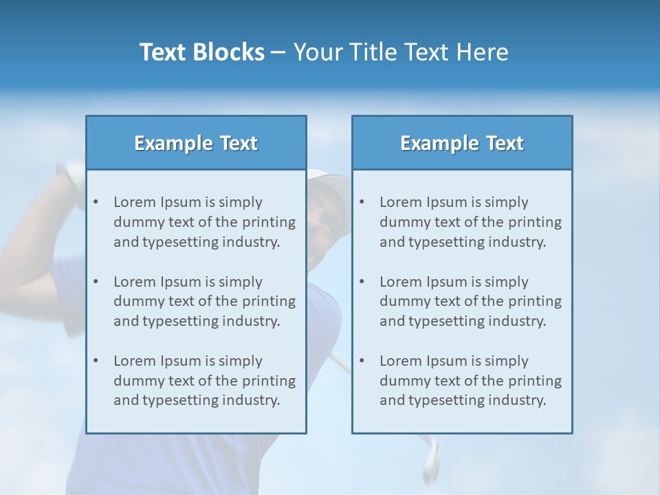 Sport Sky Golfer PowerPoint Template