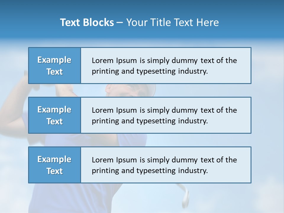 Sport Sky Golfer PowerPoint Template