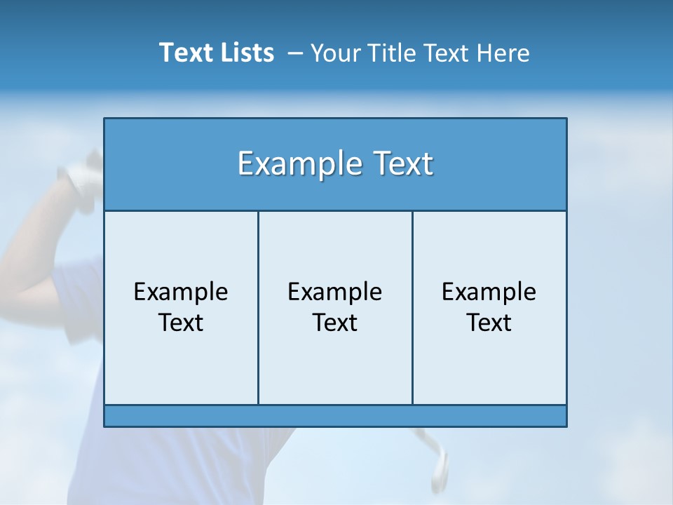 Sport Sky Golfer PowerPoint Template