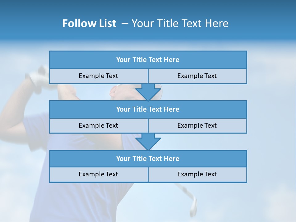 Sport Sky Golfer PowerPoint Template