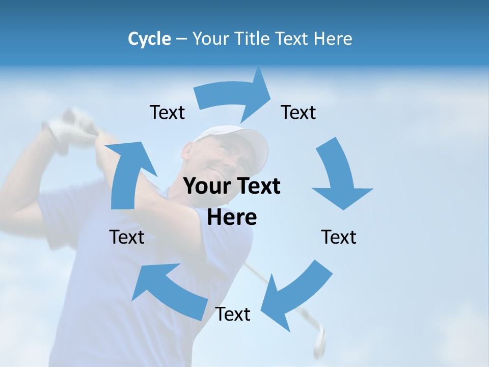 Sport Sky Golfer PowerPoint Template