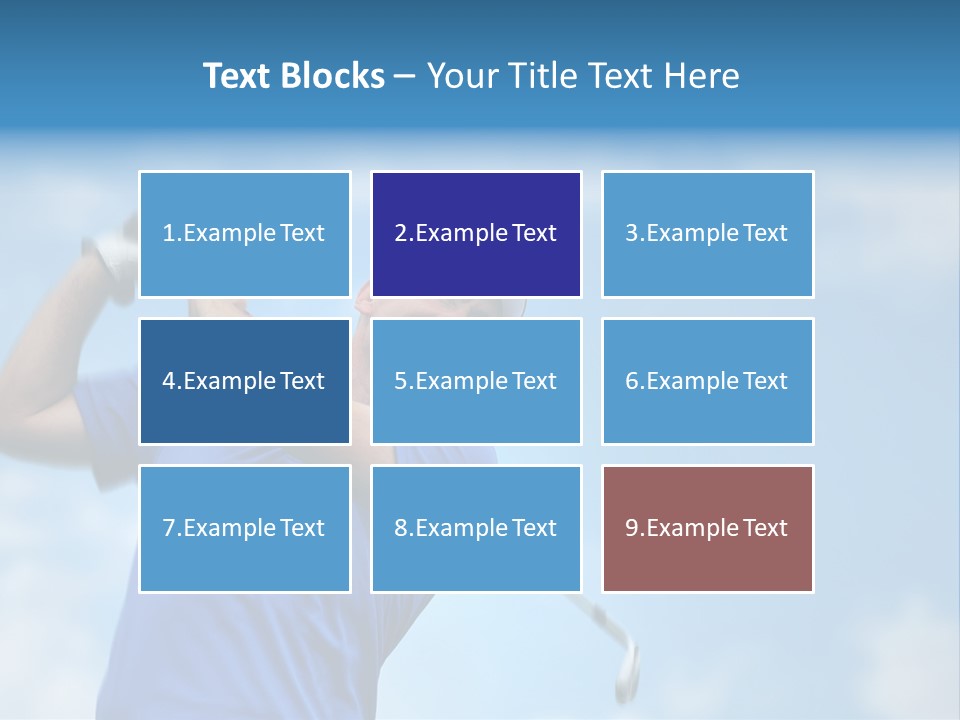 Sport Sky Golfer PowerPoint Template