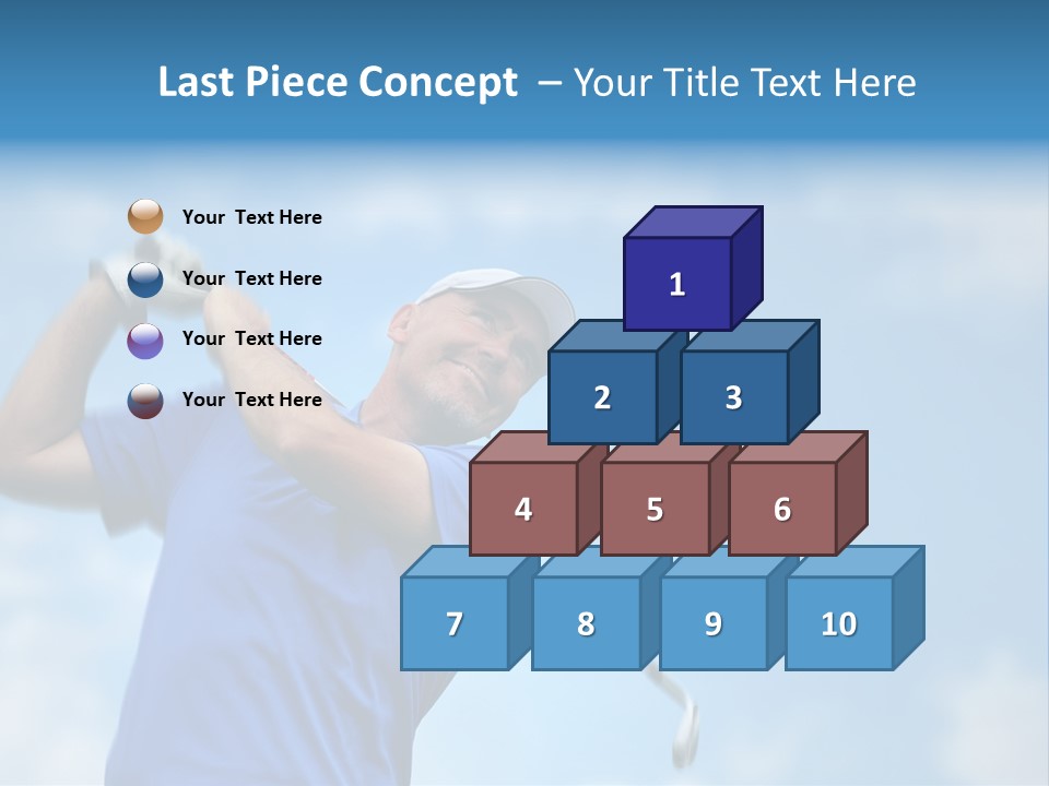 Sport Sky Golfer PowerPoint Template