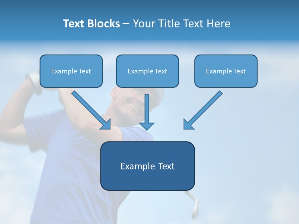 Sport Sky Golfer PowerPoint Template