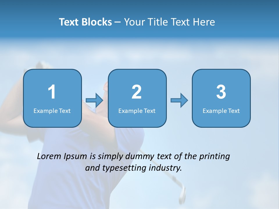 Sport Sky Golfer PowerPoint Template