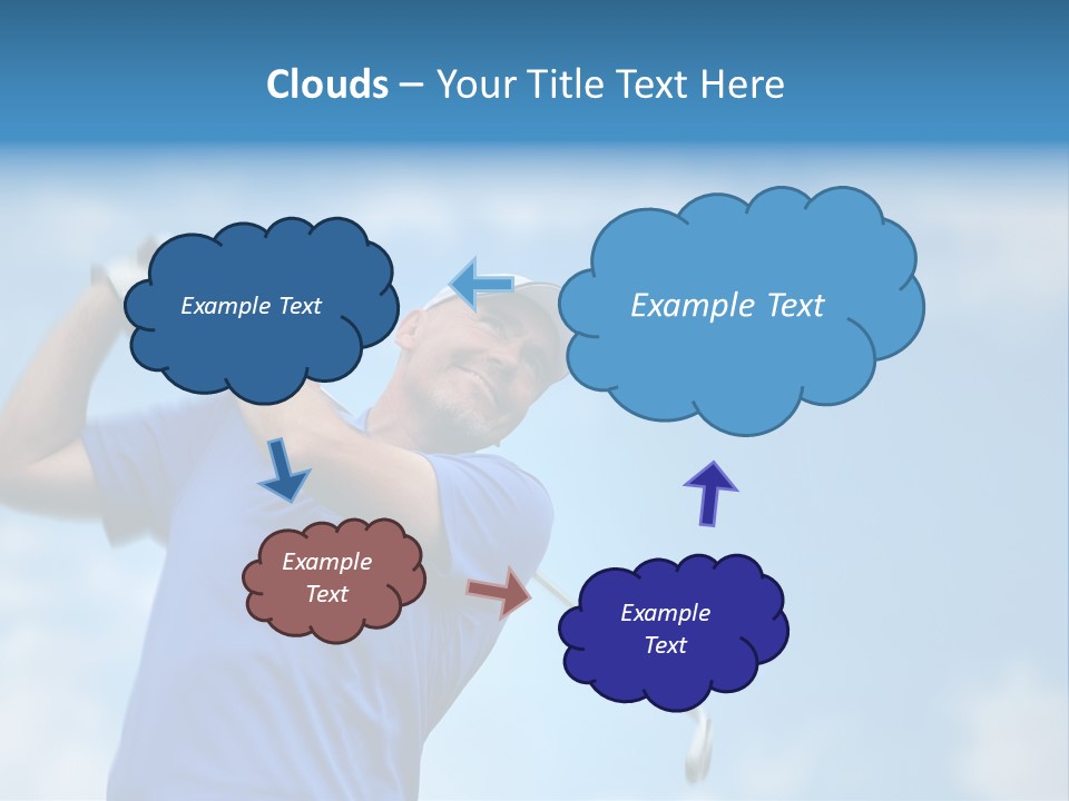 Sport Sky Golfer PowerPoint Template