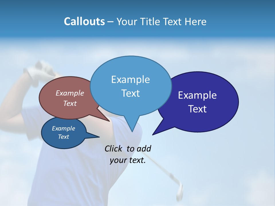 Sport Sky Golfer PowerPoint Template