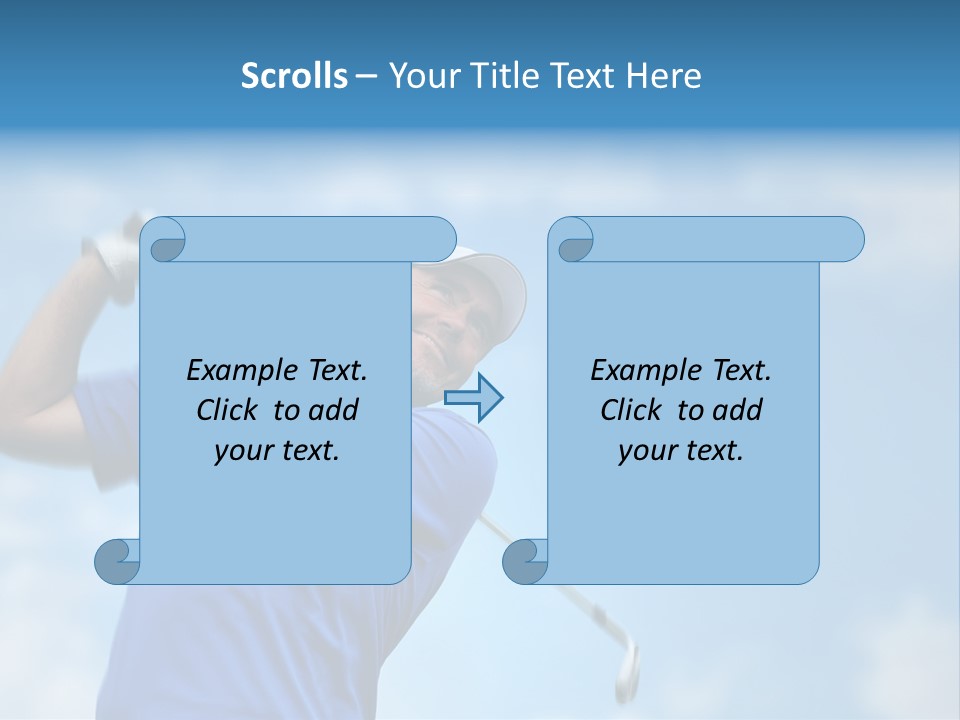 Sport Sky Golfer PowerPoint Template