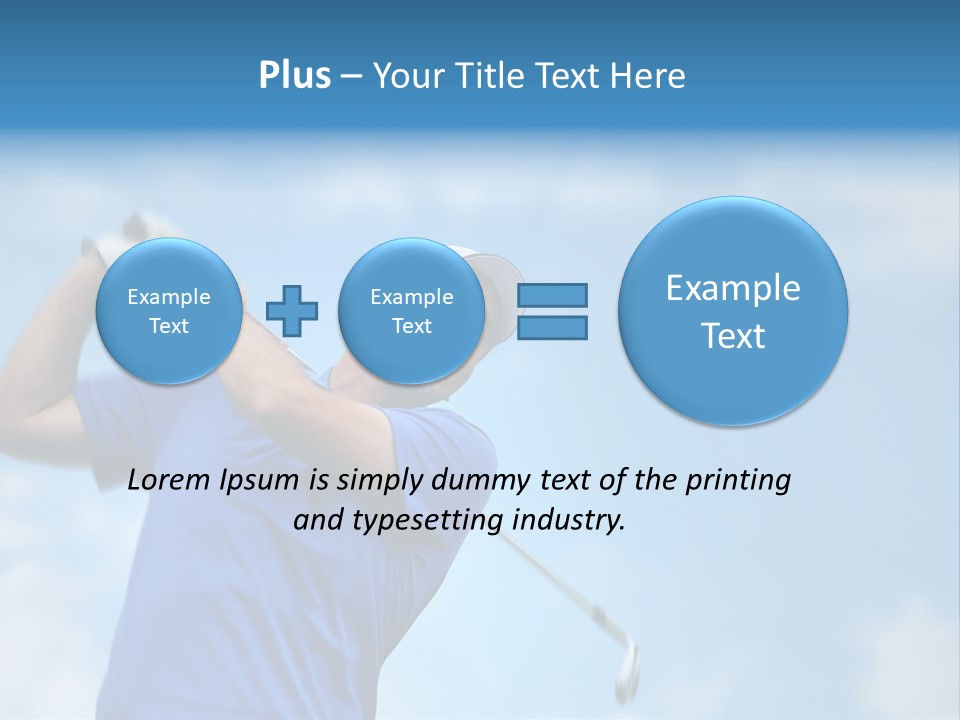 Sport Sky Golfer PowerPoint Template