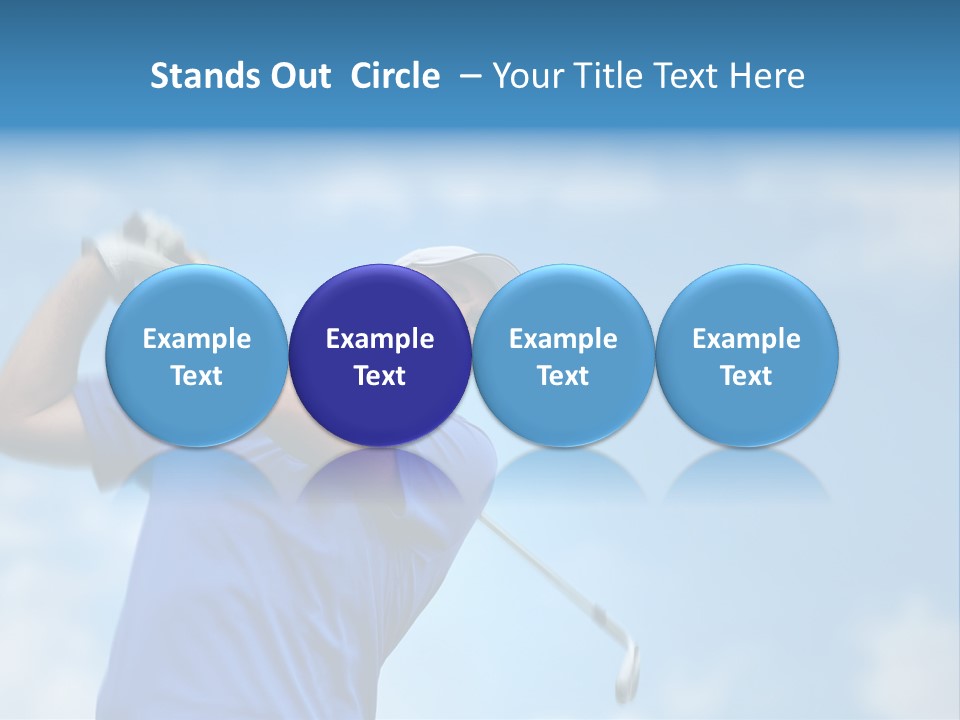 Sport Sky Golfer PowerPoint Template