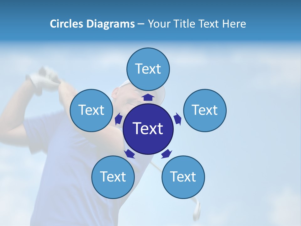 Sport Sky Golfer PowerPoint Template