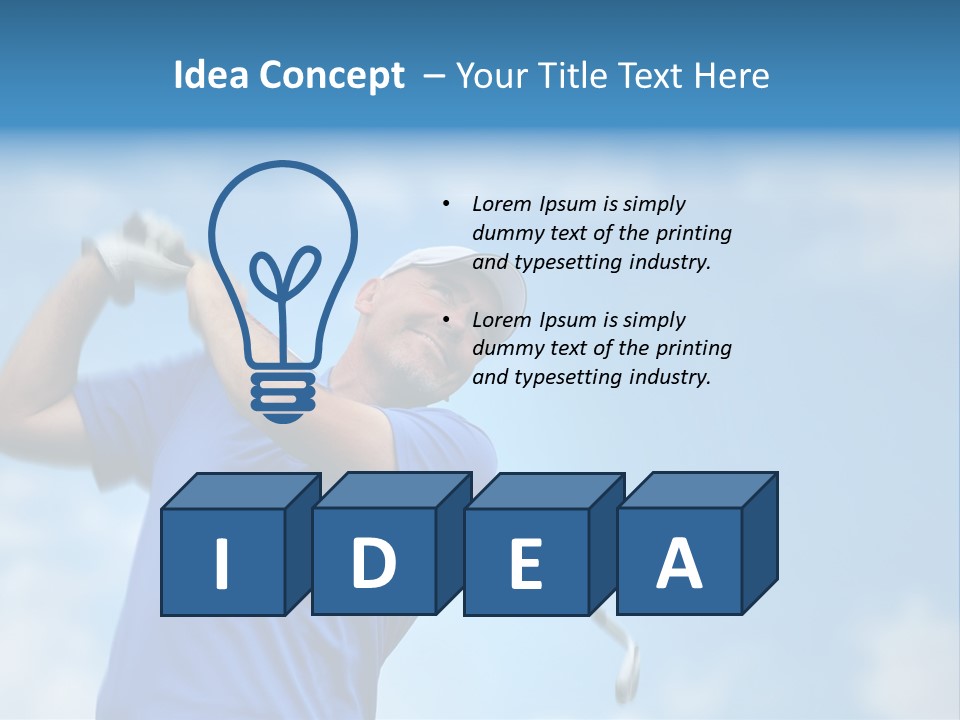 Sport Sky Golfer PowerPoint Template