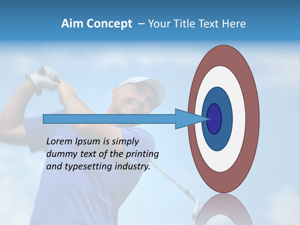 Sport Sky Golfer PowerPoint Template