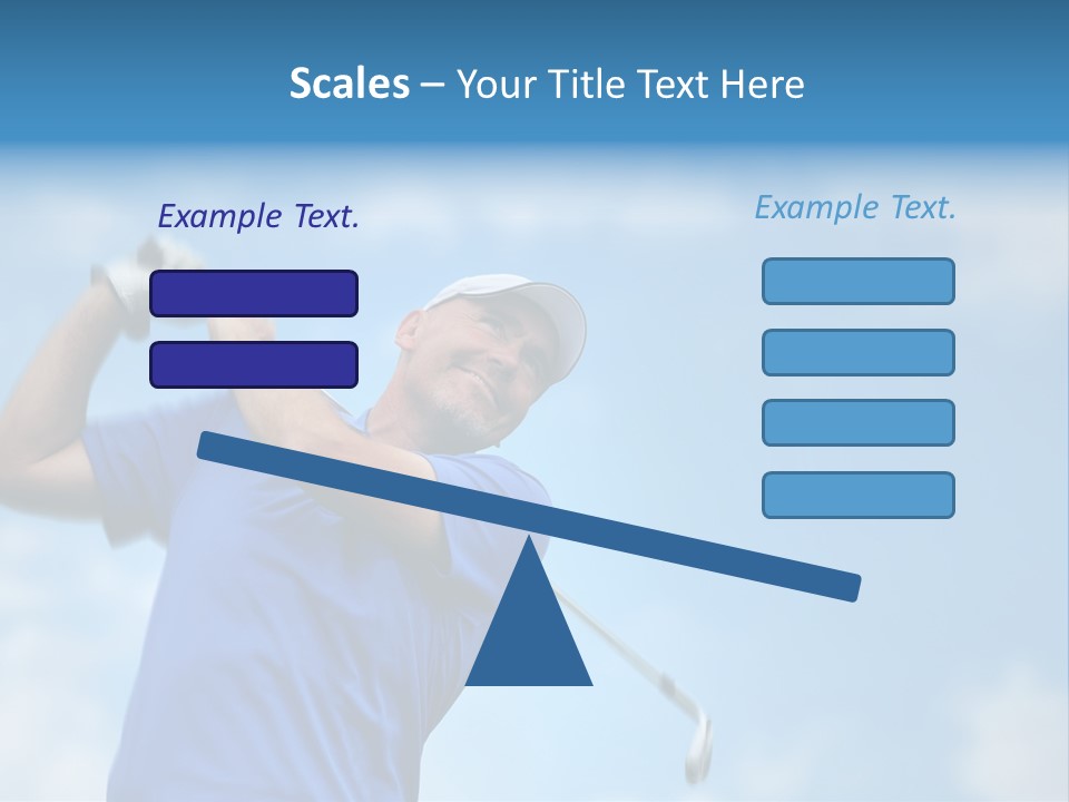 Sport Sky Golfer PowerPoint Template
