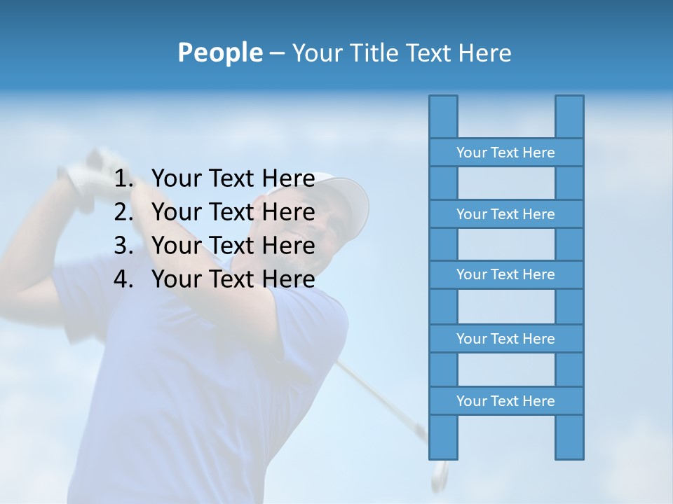 Sport Sky Golfer PowerPoint Template