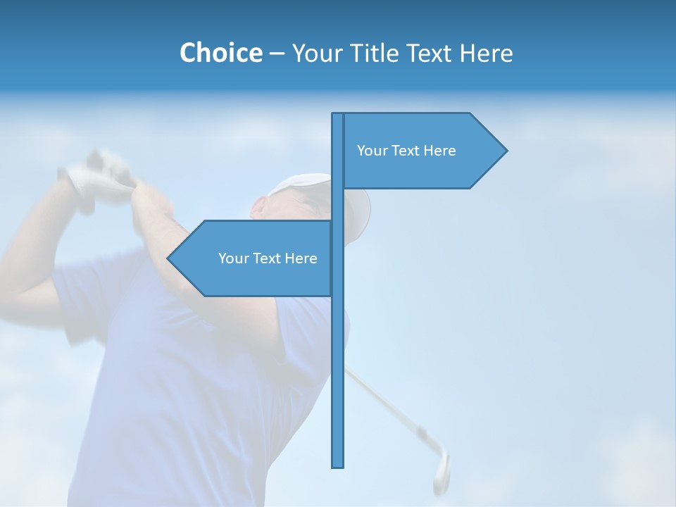 Sport Sky Golfer PowerPoint Template