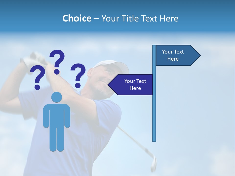 Sport Sky Golfer PowerPoint Template