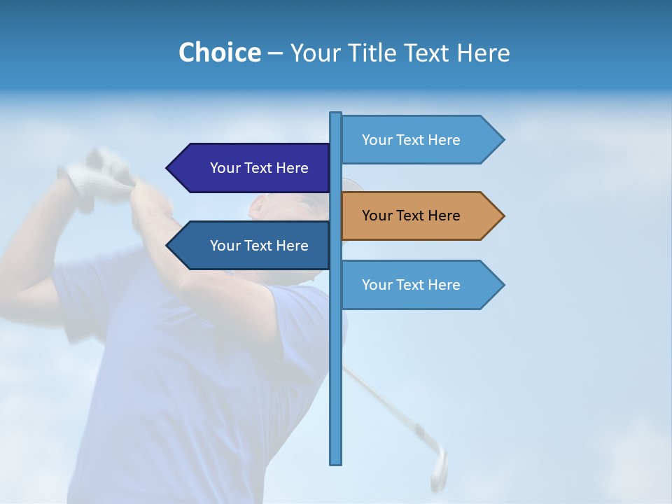 Sport Sky Golfer PowerPoint Template