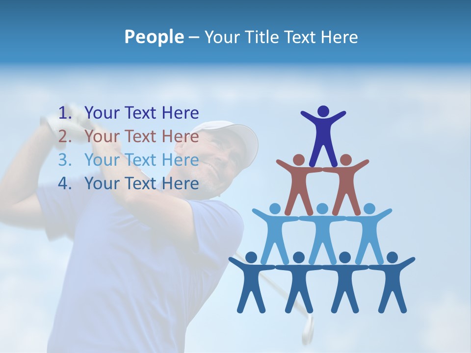 Sport Sky Golfer PowerPoint Template