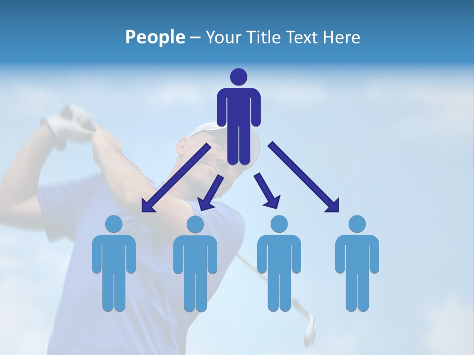 Sport Sky Golfer PowerPoint Template