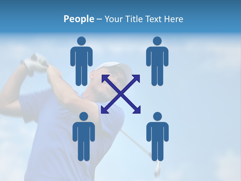 Sport Sky Golfer PowerPoint Template