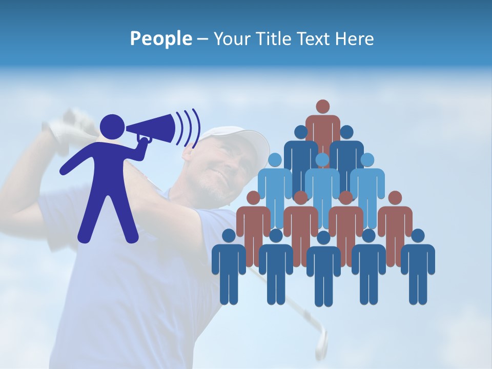 Sport Sky Golfer PowerPoint Template