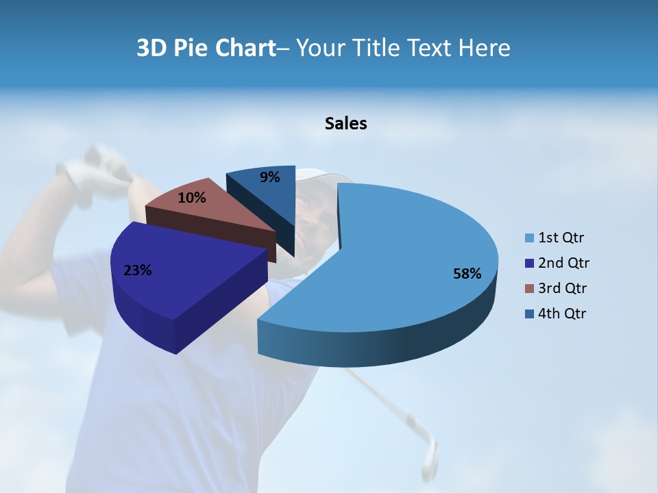 Sport Sky Golfer PowerPoint Template
