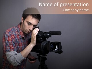 Operator Tripod Casual PowerPoint Template