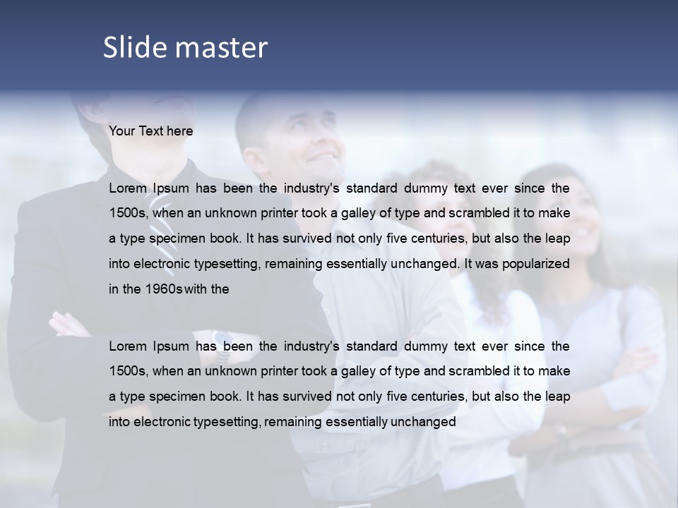 White Row Tanding PowerPoint Template