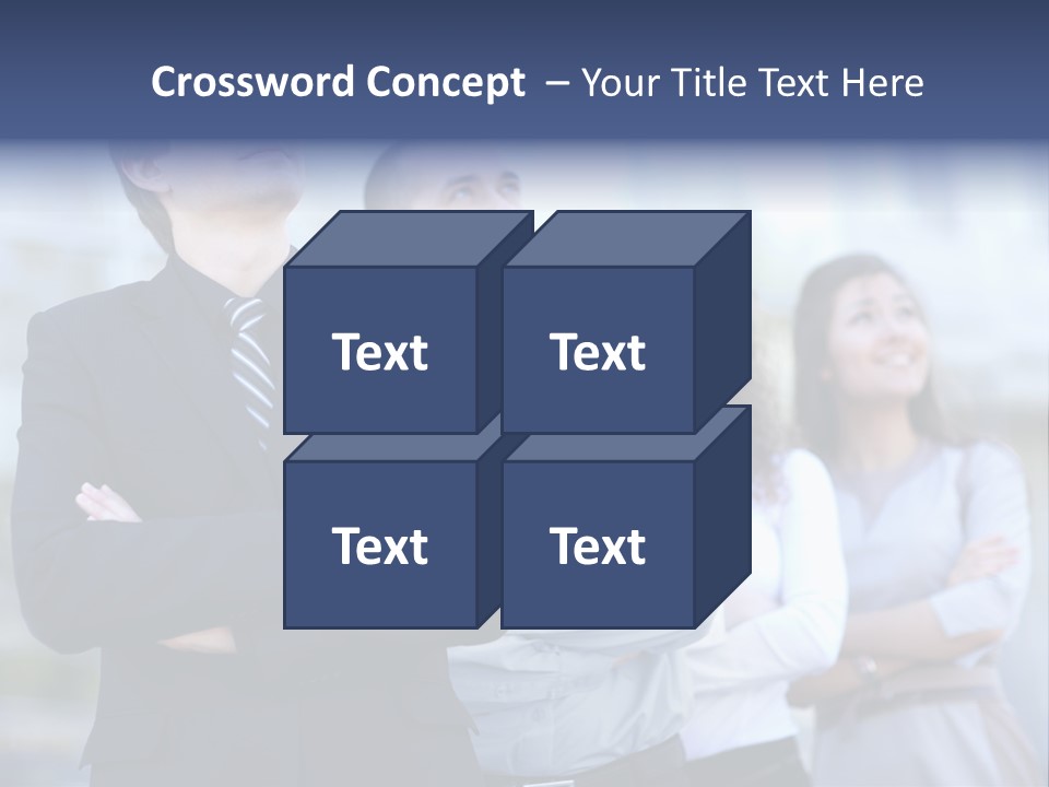 White Row Tanding PowerPoint Template