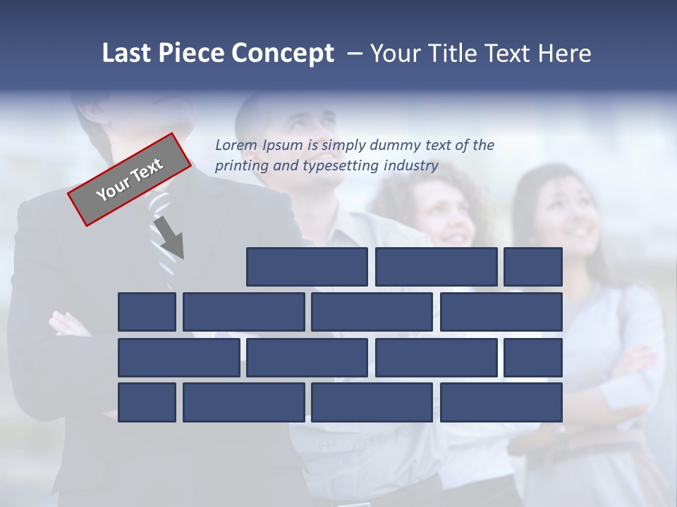 White Row Tanding PowerPoint Template