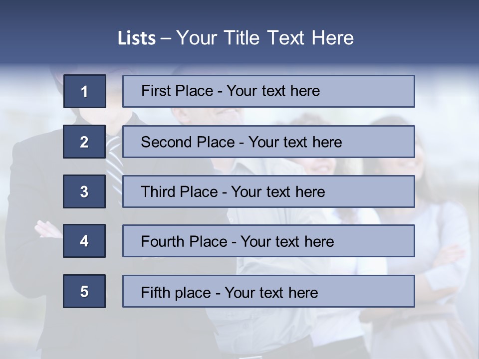 White Row Tanding PowerPoint Template