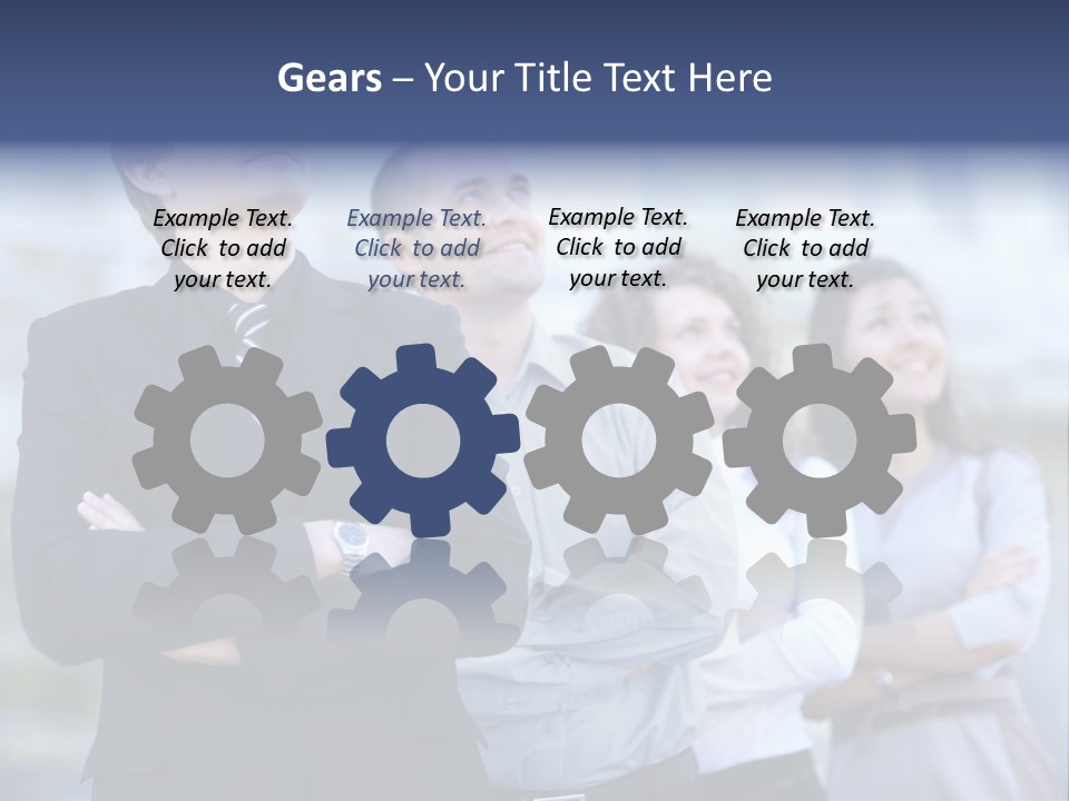 White Row Tanding PowerPoint Template