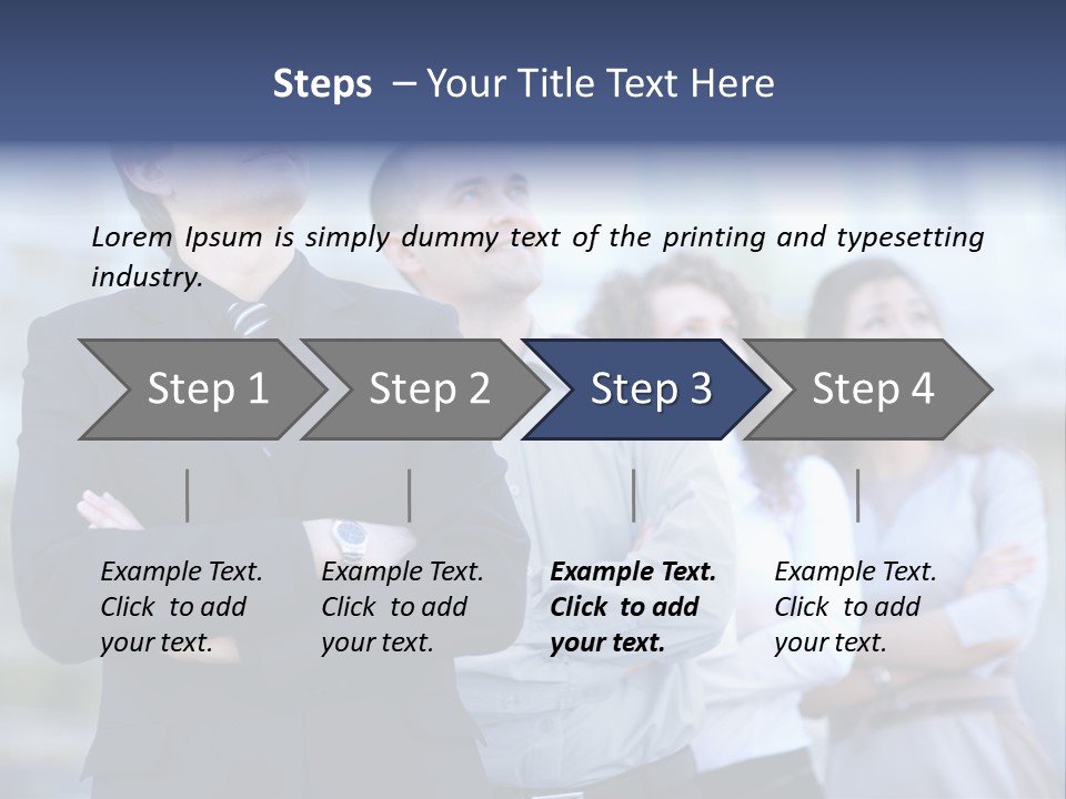 White Row Tanding PowerPoint Template