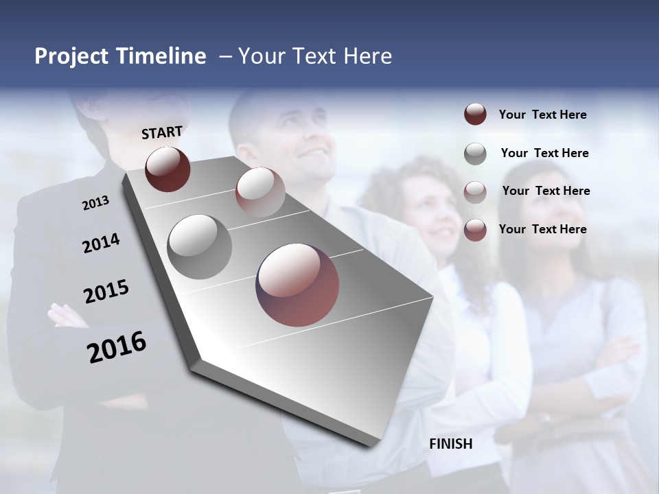White Row Tanding PowerPoint Template