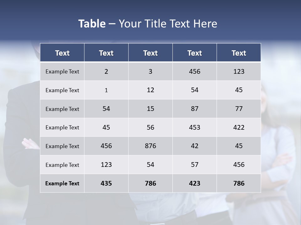 White Row Tanding PowerPoint Template