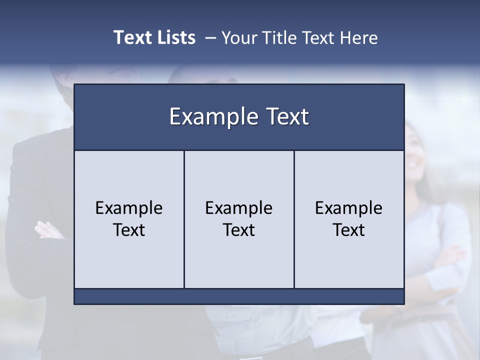 White Row Tanding PowerPoint Template