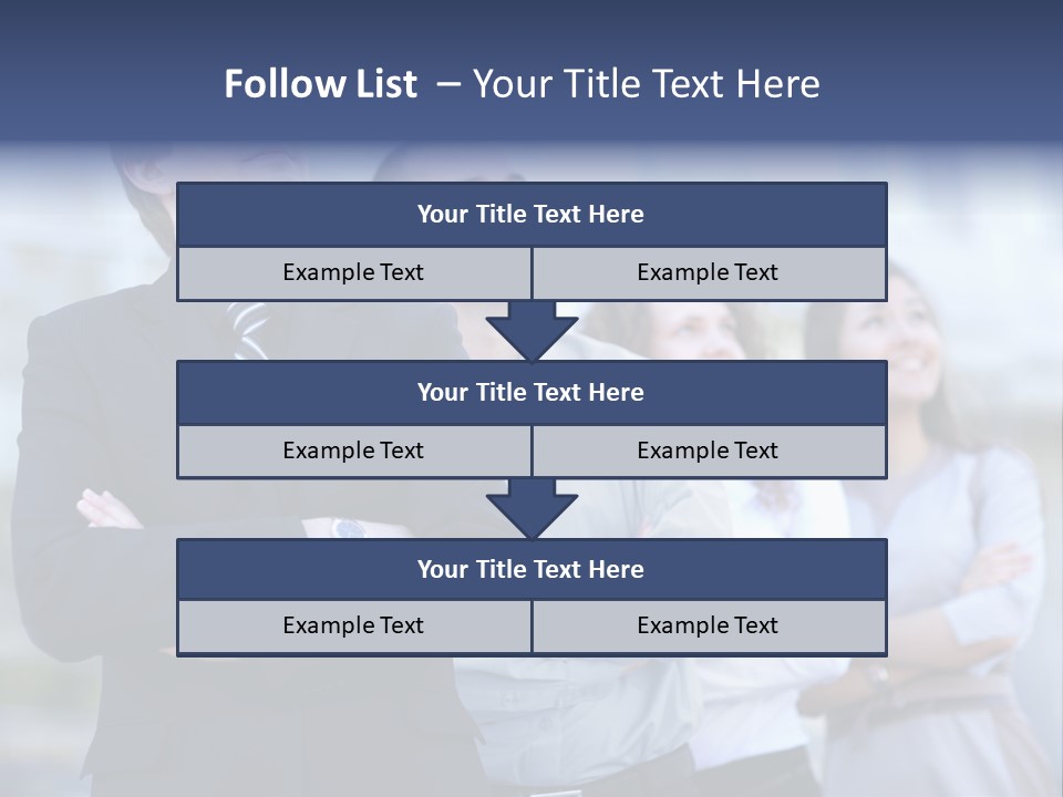 White Row Tanding PowerPoint Template